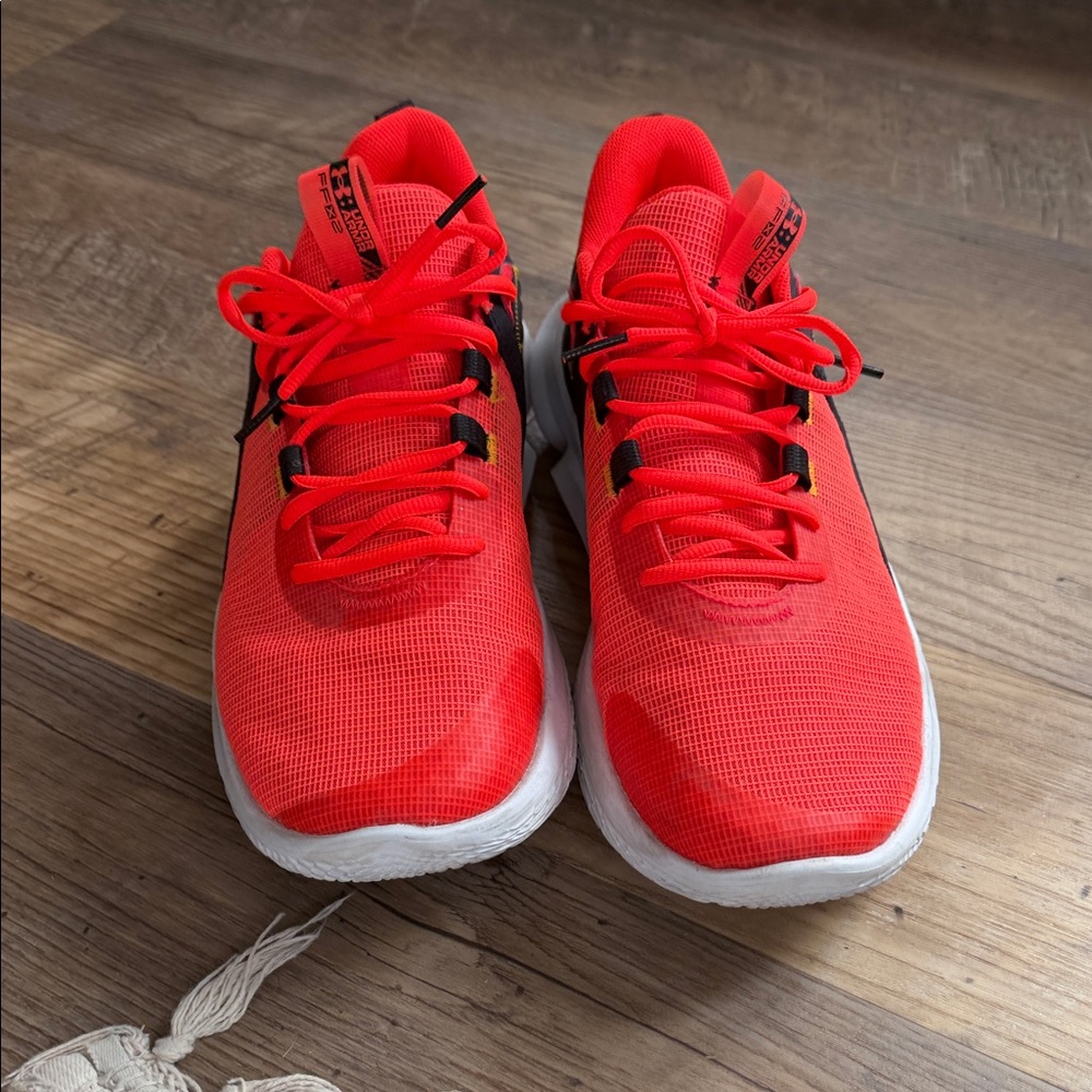 Under Armour Men's Athletic Trainers in Vibrant Red and White